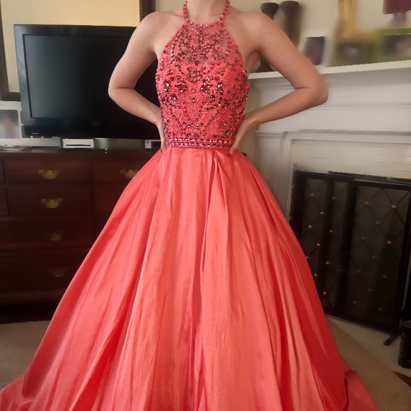 sherri hill light pink dress